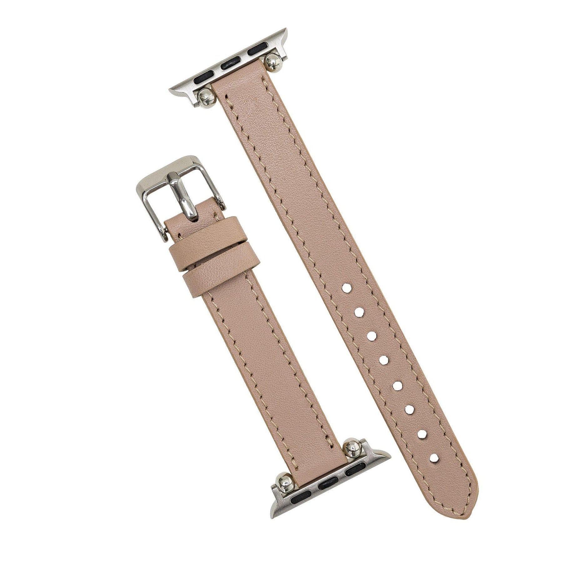 Nahthaftes Apple-Watch-Armband aus echtem Leder im Ferro-Stil