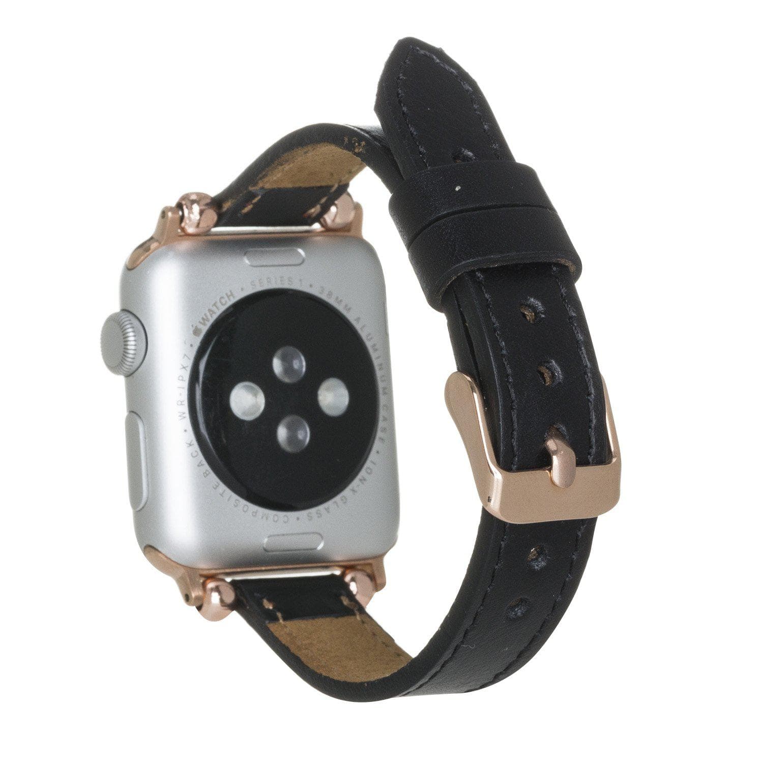 Nahthaftes Apple-Watch-Armband aus echtem Leder im Ferro-Stil