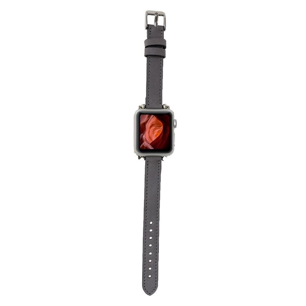 Nahthaftes Apple-Watch-Armband aus echtem Leder im Ferro-Stil