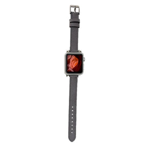 Nahthaftes Apple-Watch-Armband aus echtem Leder im Ferro-Stil