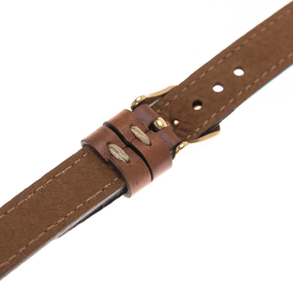 Nahthaftes Apple-Watch-Armband aus echtem Leder im Ferro-Stil