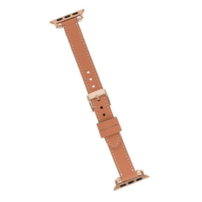 Nahthaftes Apple-Watch-Armband aus echtem Leder im Ferro-Stil