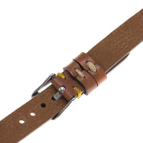 Nahthaftes Apple-Watch-Armband aus echtem Leder im Ferro-Stil