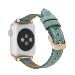 Nahthaftes Apple-Watch-Armband aus echtem Leder im Ferro-Stil