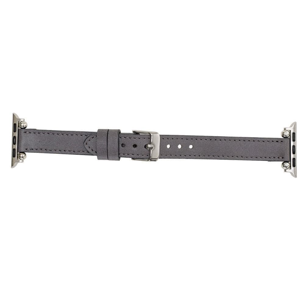 Nahthaftes Apple-Watch-Armband aus echtem Leder im Ferro-Stil