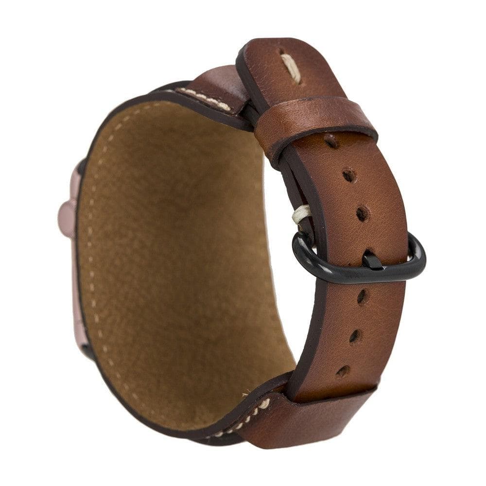 Apple Watch-Armband aus echtem Leder im Pulsar-Manschettenstil