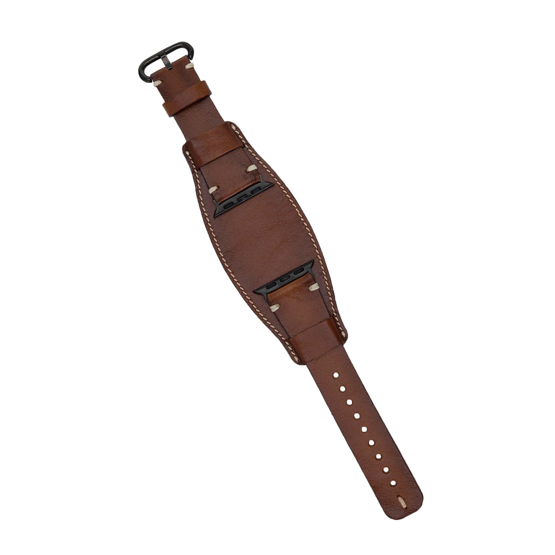 Apple Watch-Armband aus echtem Leder im Pulsar-Manschettenstil