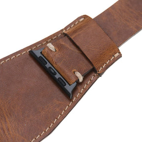 Apple Watch-Armband aus echtem Leder im Pulsar-Manschettenstil