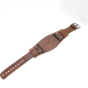 Apple Watch-Armband aus echtem Leder im Pulsar-Manschettenstil