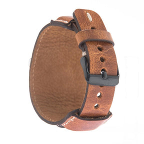 Apple Watch-Armband aus echtem Leder im Pulsar-Manschettenstil