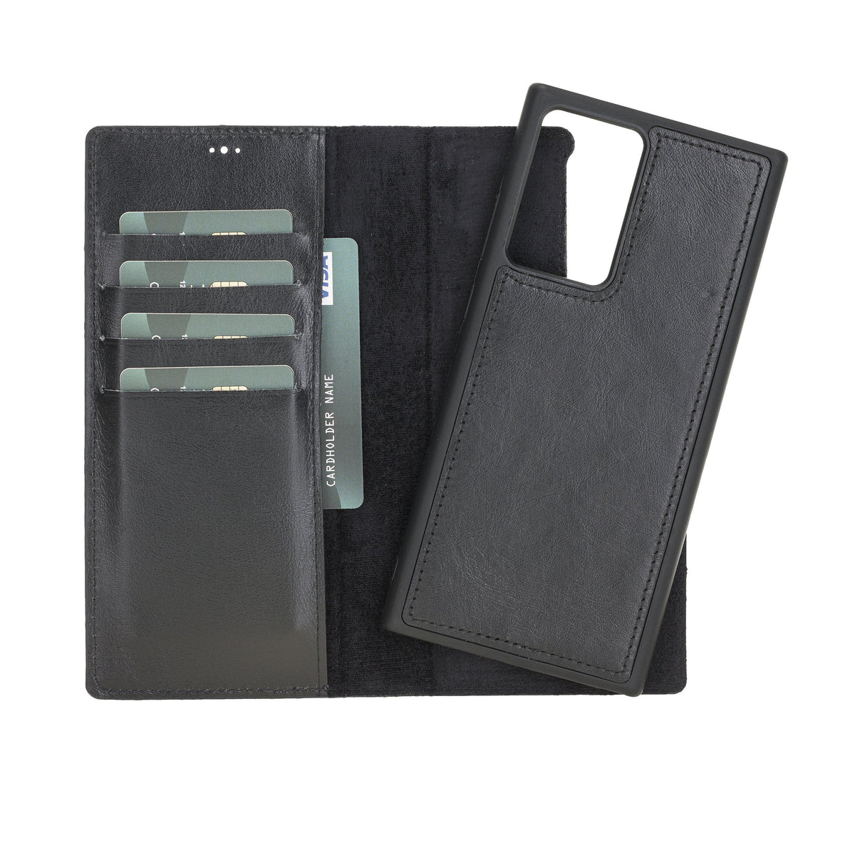 Magische Samsung Galaxy Note 20-Serie, abnehmbare Echtleder-Brieftaschenhülle – MW