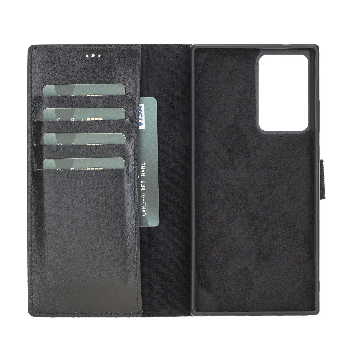 Magische Samsung Galaxy Note 20-Serie, abnehmbare Echtleder-Brieftaschenhülle – MW