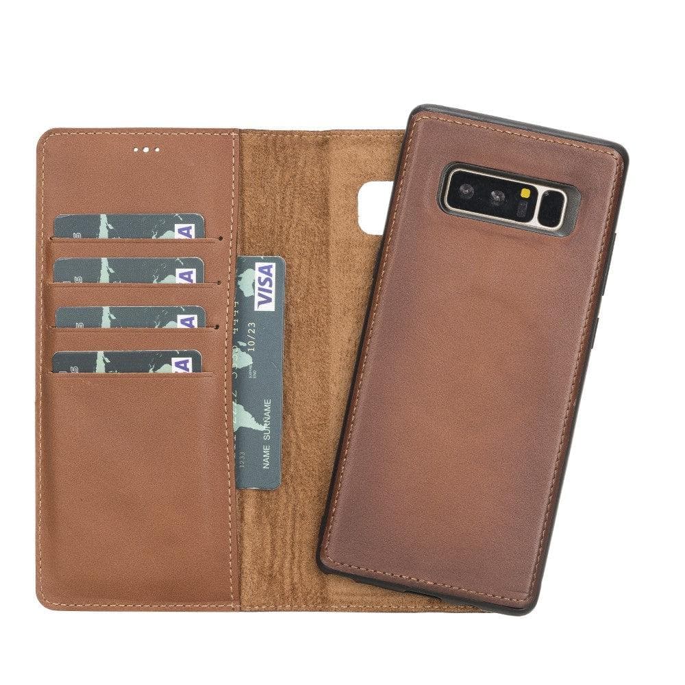 Magische abnehmbare Samsung-Brieftaschenhülle aus echtem Leder – MW