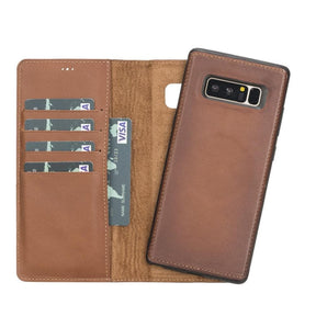 Magische abnehmbare Samsung-Brieftaschenhülle aus echtem Leder – MW