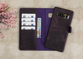 Magische abnehmbare Samsung-Brieftaschenhülle aus echtem Leder – MW