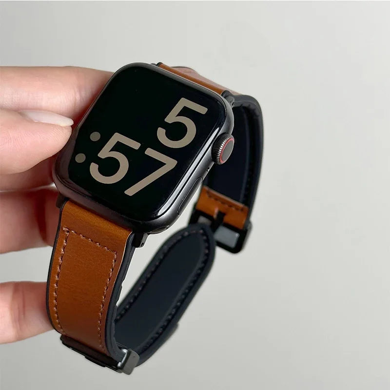 Leren vervangingsbandje voor een stijlvolle smartwatch