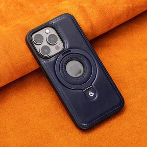 Kunstleren iPhone-hoesje met Magnetische Ringstandaard