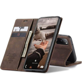 Fliphoes van PU-leer passend voor de Samsung Galaxy S20 FE
