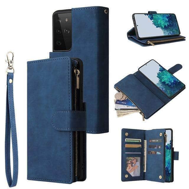 Kunstleren Telefoonhoesje Met Rits Voor Galaxy S21