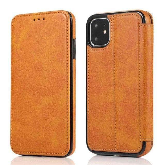Open iPhone-hoesje met meerdere vakken voor pasjes