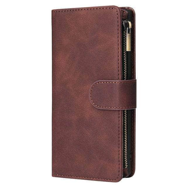 Compact telefoonhoesje met portemonneefunctie en rits