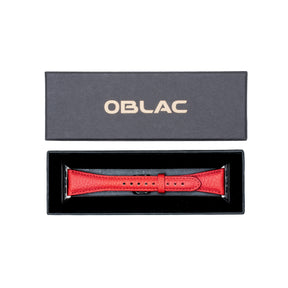 Leren Bandje Apple Watch S - Ferrari Rood - Oblac