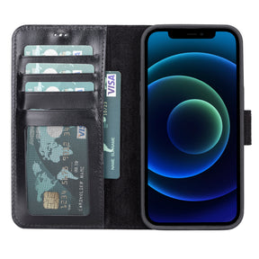 iPhone 13 hoesje zwart leer