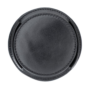 Leather Coasters Black - Set of 6 pieces
